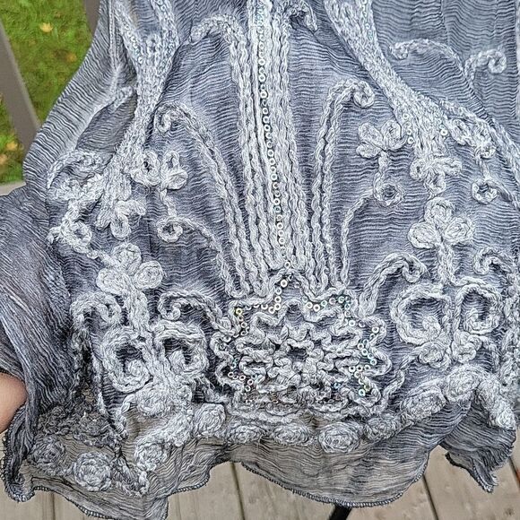 Soft Surroundings Silk Romance top size M - Picture 3 of 4